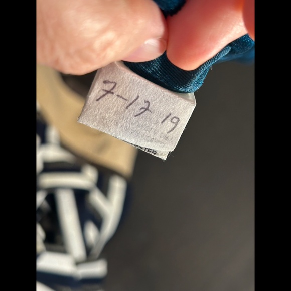 NWOT Eva Franco Blue Velvet Sleeveless Draped Neck Blouse Size 6 - Picture 8 of 13